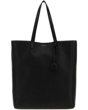 Saint Laurent Black Leather Bold Shopping Bag