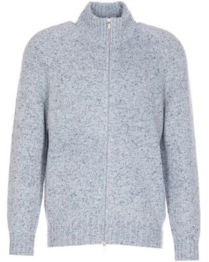 Brunello Cucinelli Cashmere Zip Cardigan - Blue