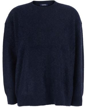 Max Mara 'Maxmara Maria Sweater With V-Neck And Long Sleeves - Blue