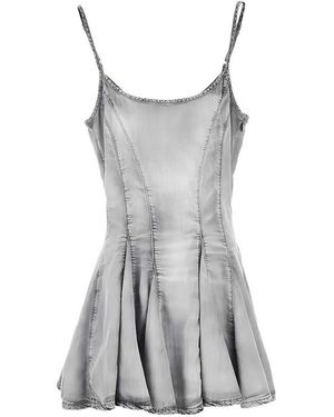 DIESEL Short Pleated Dress - Gray