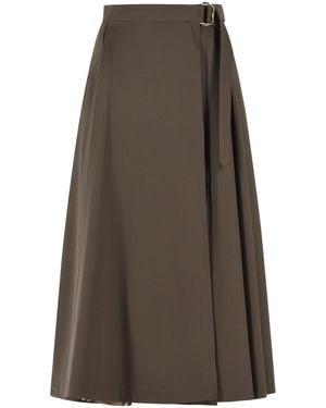 Burberry 'Belina' Wool Skirt - Brown