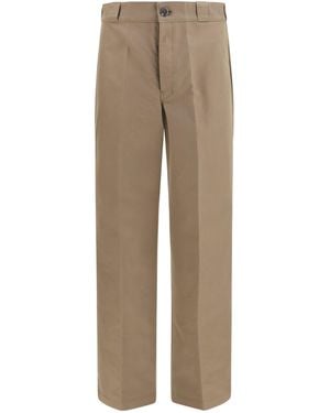 Prada Technical Wide-Leg Pants - Natural