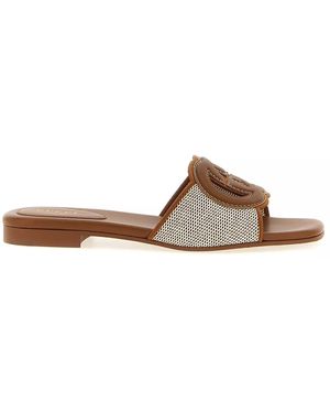 Gucci 'Incrocio Gg' Sandals - Brown