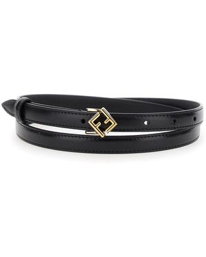 Fendi Belt With Buckle With Ff Logo - White