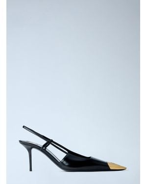 Saint Laurent Jeanne Slingback Pumps - Black