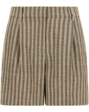 Brunello Cucinelli Striped Bermuda Shorts - Natural