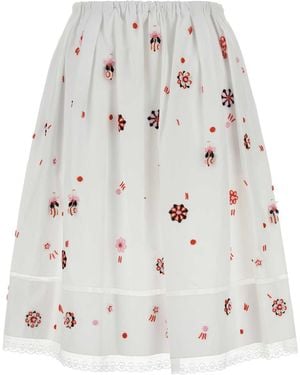 Prada Poplin Skirt - White