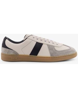 Dior Dior B01 Matchpoint Leather Low-Top Sneakers With Suede Inserts - White