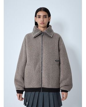 Miu Miu Cotton Fleece Jacket - Gray