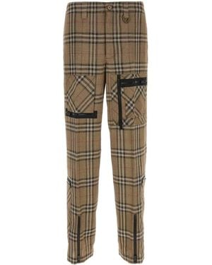 Burberry Embroidered Viscose Blend Cargo Pant - Natural