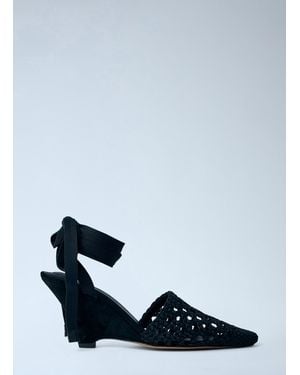 Jacquemus Woven Wedge Sandals - Blue