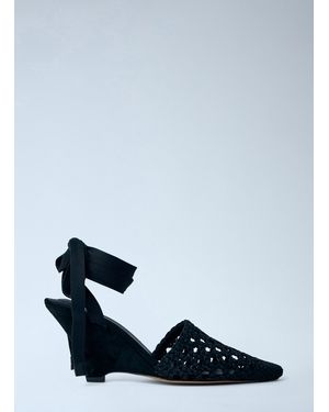 Jacquemus Woven Wedge Sandals - Blue