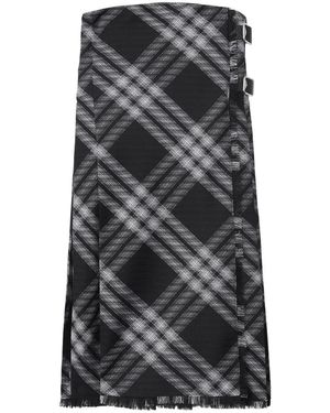 Burberry Checked Wrap Minidress, Brand Size 8 (Us - Gray