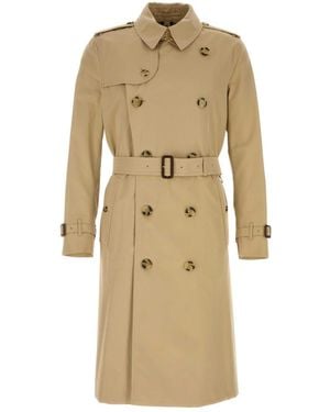 Burberry Gabardine Stretch Coat - Natural