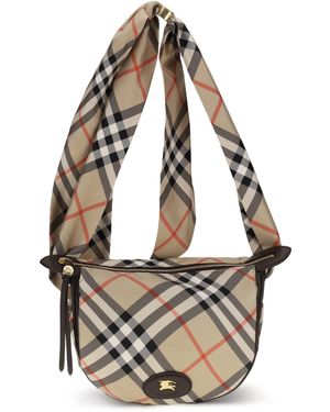 Burberry Ribbon Silk Twill Shoulder Bag - White