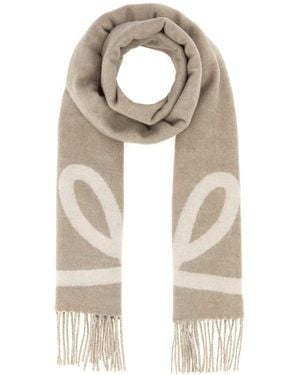 Loewe Dove Wool Blend Scarf - Natural