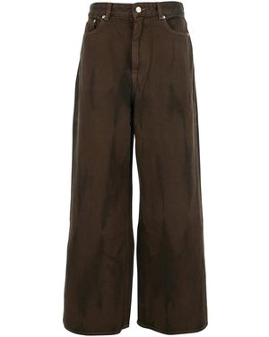 Ganni Loose High Rise Jeans - Brown