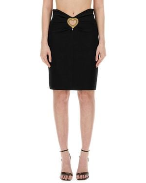 Moschino Heart Skirt - Black