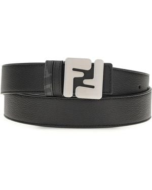 Fendi Squared Ff Belt - White