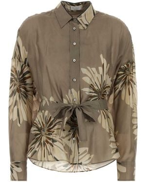 Brunello Cucinelli Regular Printed Shirt - Green