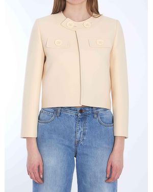Celine Cropped Jacket - Blue