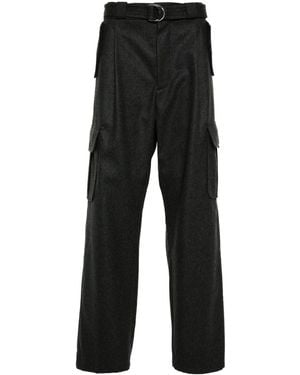 Prada Graphite Wool Cargo Pant - Black