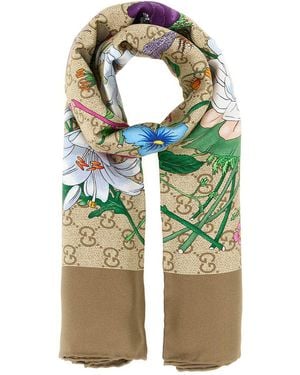 Gucci Printed Twill Foulard - Green