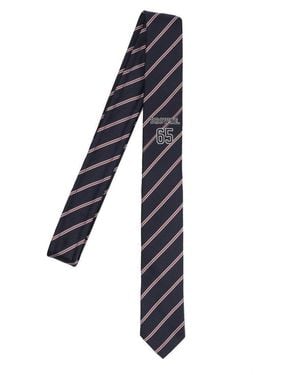 Thom Browne Jacquard Browne 65 Tie - Black