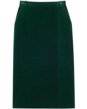 Saint Laurent Velvet Skirt - Green