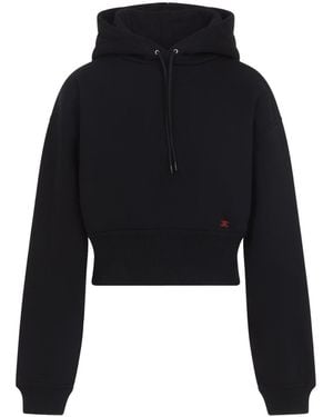 Celine Cropped Hoodie - Black