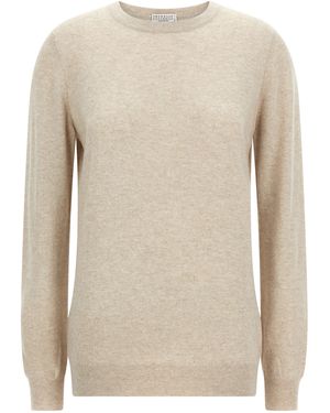 Brunello Cucinelli Cashmere Cardigan - Natural