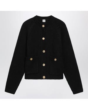 TOTEME Organic Cotton Cardigan - Black