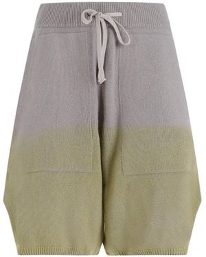 Moncler Loose Fit Cashmere Shorts - Gray