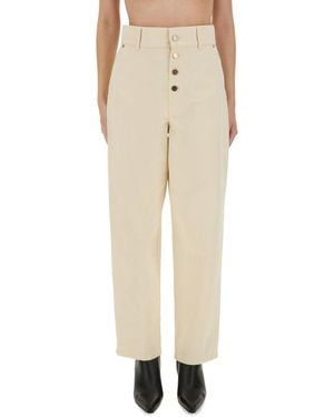 Moschino High-Waisted Straight Fit Jeans - Natural