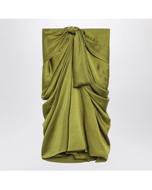Chloé Draped Silk Skirt - Green