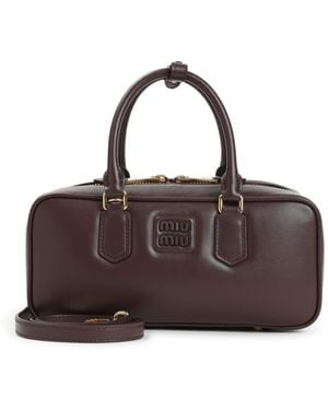 Miu Miu Arcadie Smooth Shoulder Bag - Brown