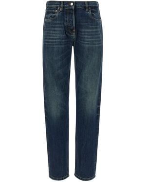 Prada Cotton Straight-Leg Jeans - Blue