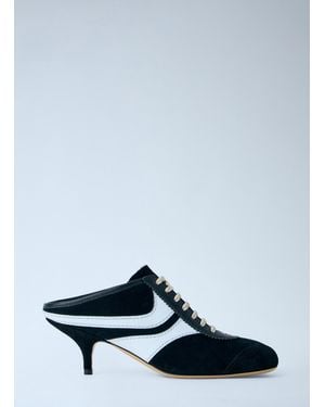 Dries Van Noten Lace-Up Mule Heels - Blue