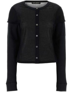 Our Legacy Cotton-Blend Cardigan - Black