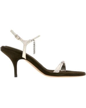 Chloé Leather Zia Sandals - Metallic