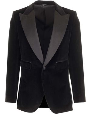 Dolce & Gabbana Dolce & Gabbana Velvet Tuxedo Jacket - Black