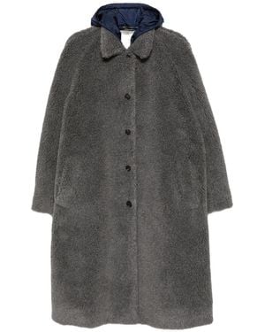 Miu Miu Wool Blend Long Coat - Gray