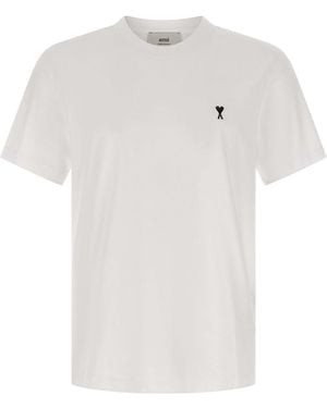 Ami Paris Ami De Coeur Cotton T-Shirt - White