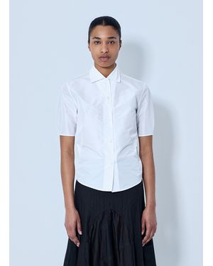 Jil Sander Short Sleeve Cotton Poplin Shirt - White