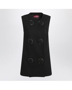 Gucci Vest With Large Buttons - Black