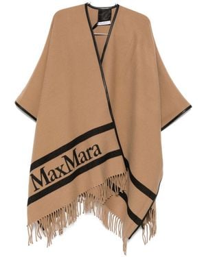 Max Mara Wool Cape - Natural