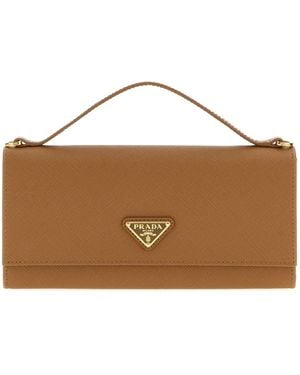 Prada Camel Leather Wallet - Brown