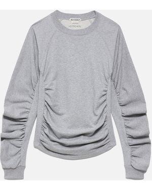 JW Anderson Jw Anderson Ruched Sleeve Sweatshirt - Gray