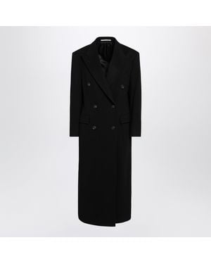 Tagliatore Double-Breasted Wool Coat - Black