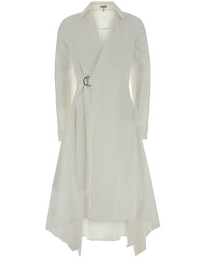 Loewe Poplin Shirt Dress - White